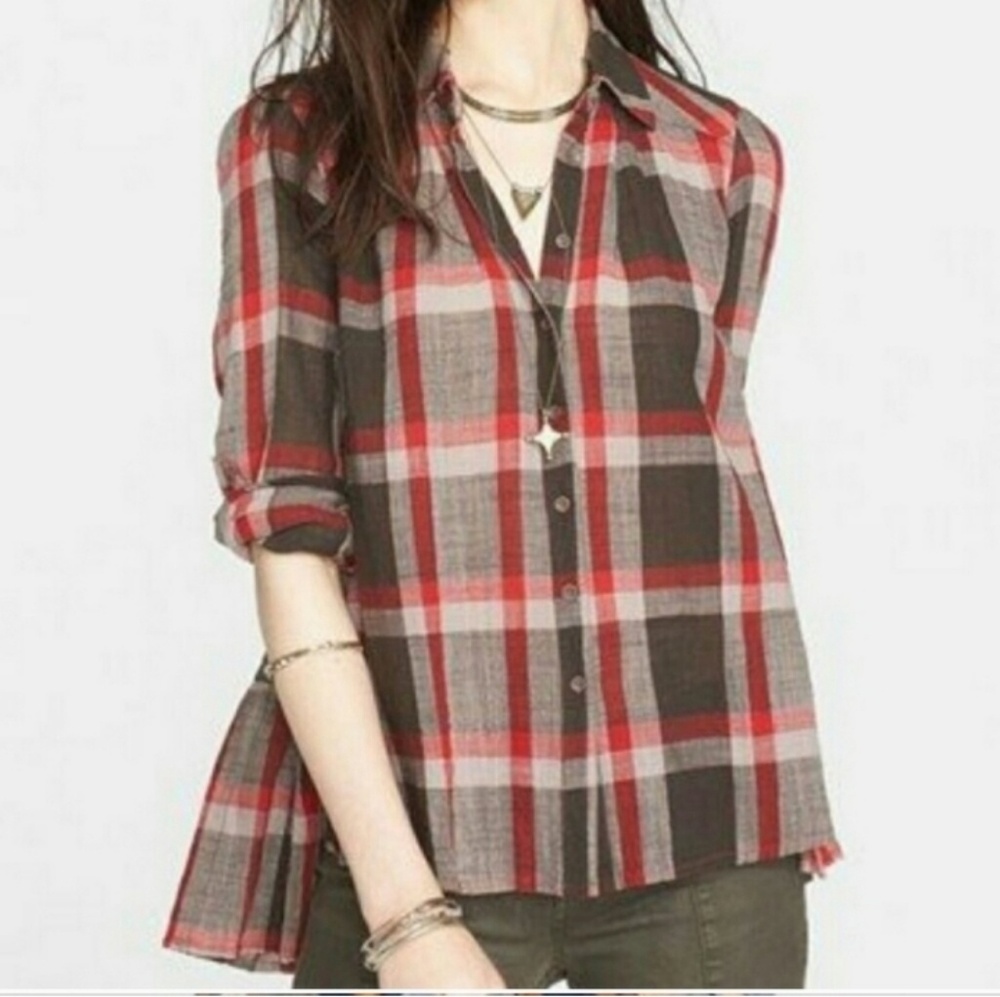 Free people plaid peppy high low top